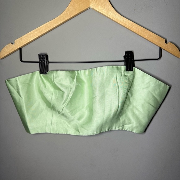 Farm Rio Light Green Strapless Bandeau Top Medium - Picture 1 of 4